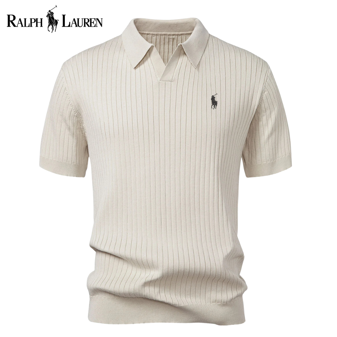 Polo RL™ a Maglia con Scollo a V e Righe