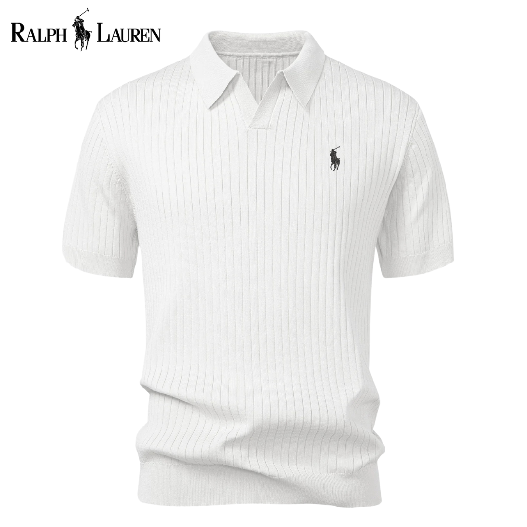 Polo RL™ a Maglia con Scollo a V e Righe
