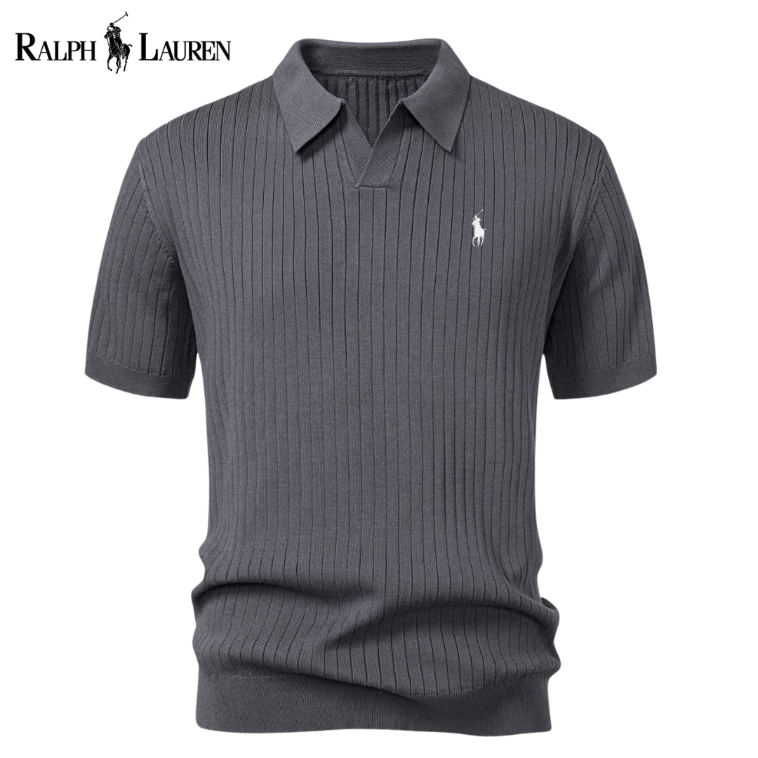 Polo RL™ a Maglia con Scollo a V e Righe