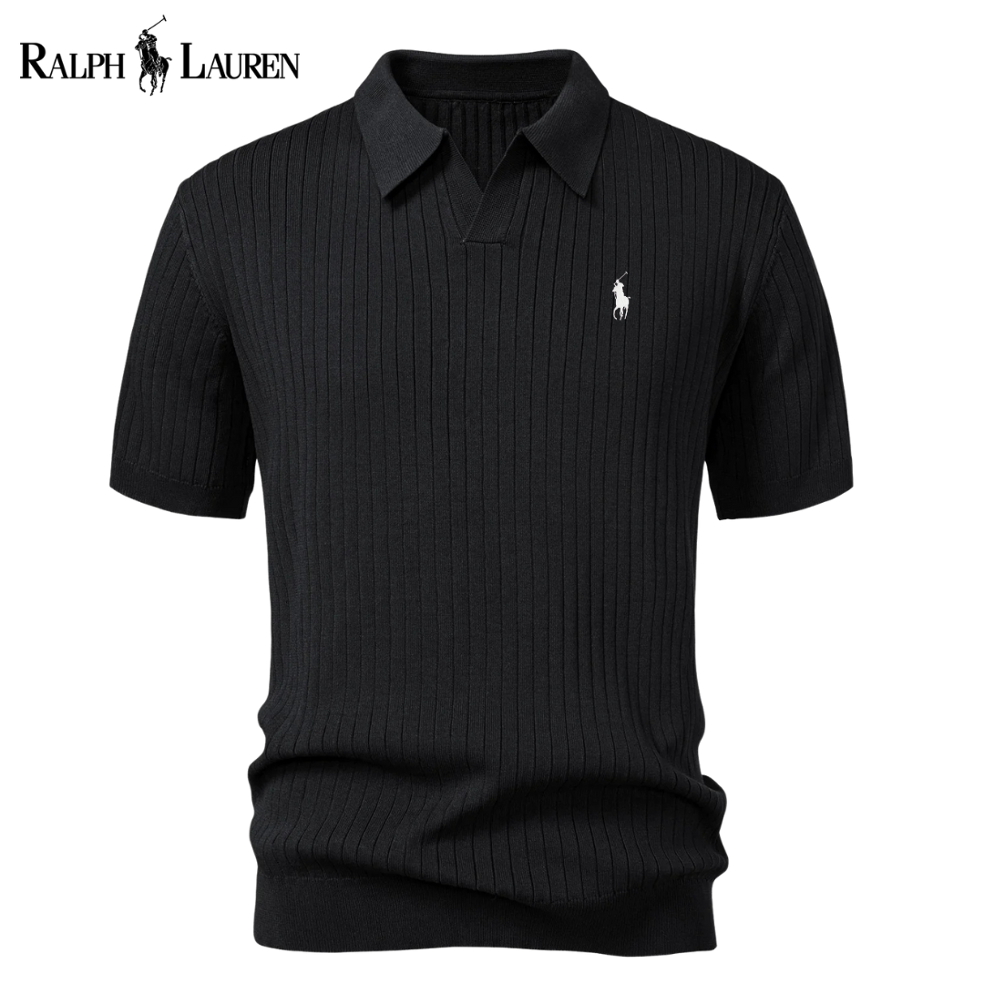 Polo RL™ a Maglia con Scollo a V e Righe
