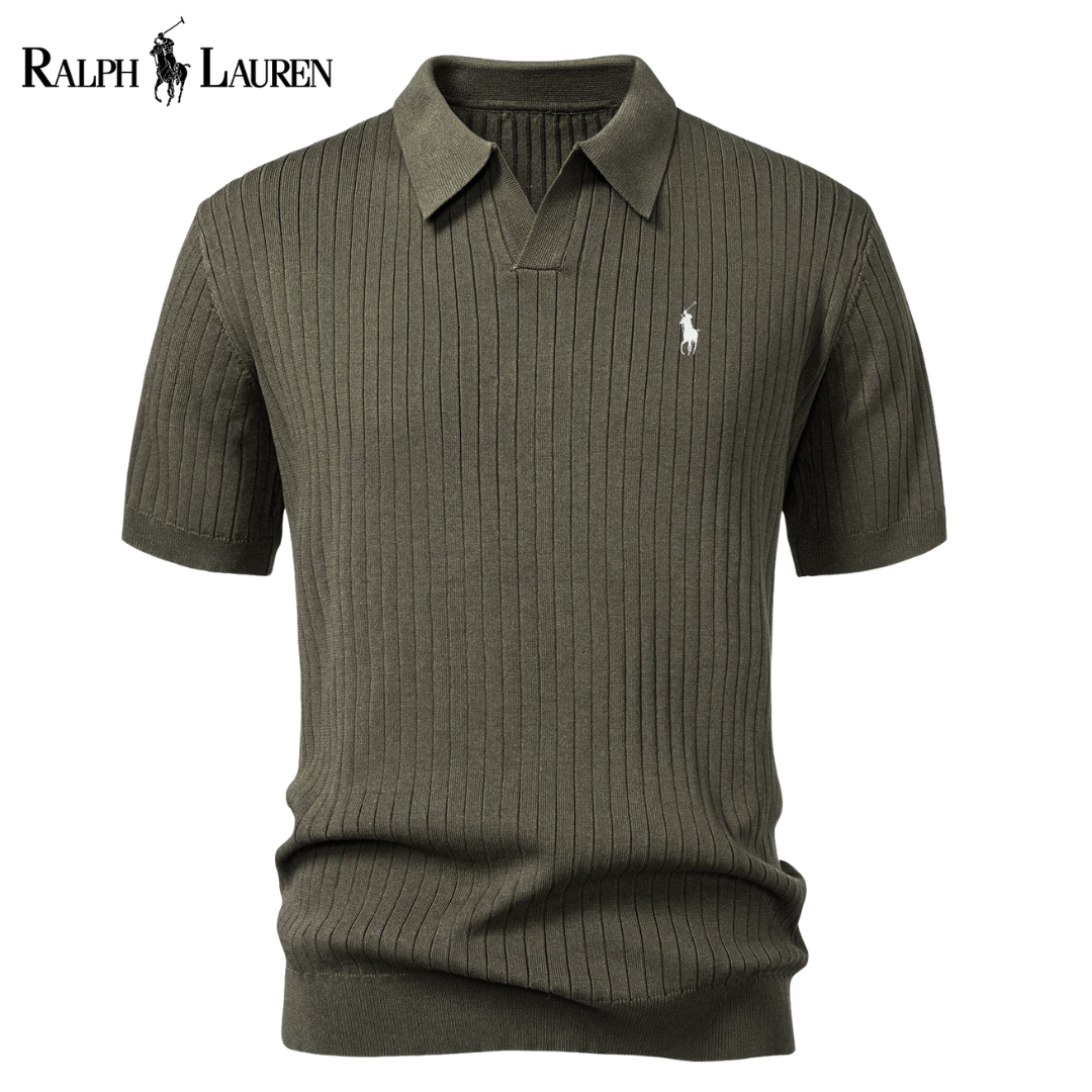 Polo RL™ a Maglia con Scollo a V e Righe