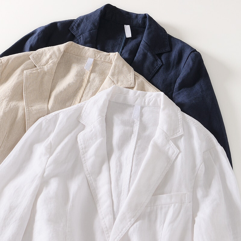 Alessio Men's Lightweight Linen Blazer - Unstructured, Breathable, Casual & Semi-Formal Wear