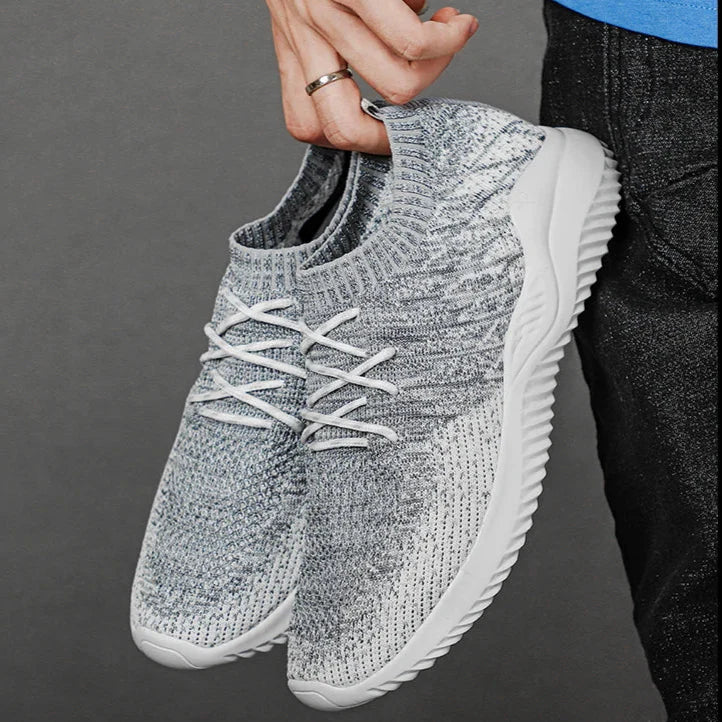 Breathable Knit Slip-On Trainers with Lightweight EVA Outsole for Walking and Light Workouts