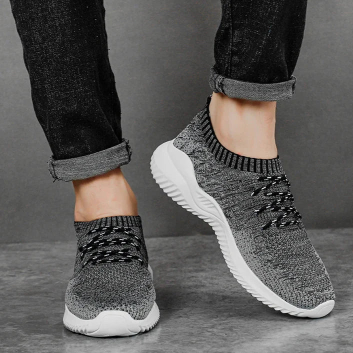Breathable Knit Slip-On Trainers with Lightweight EVA Outsole for Walking and Light Workouts