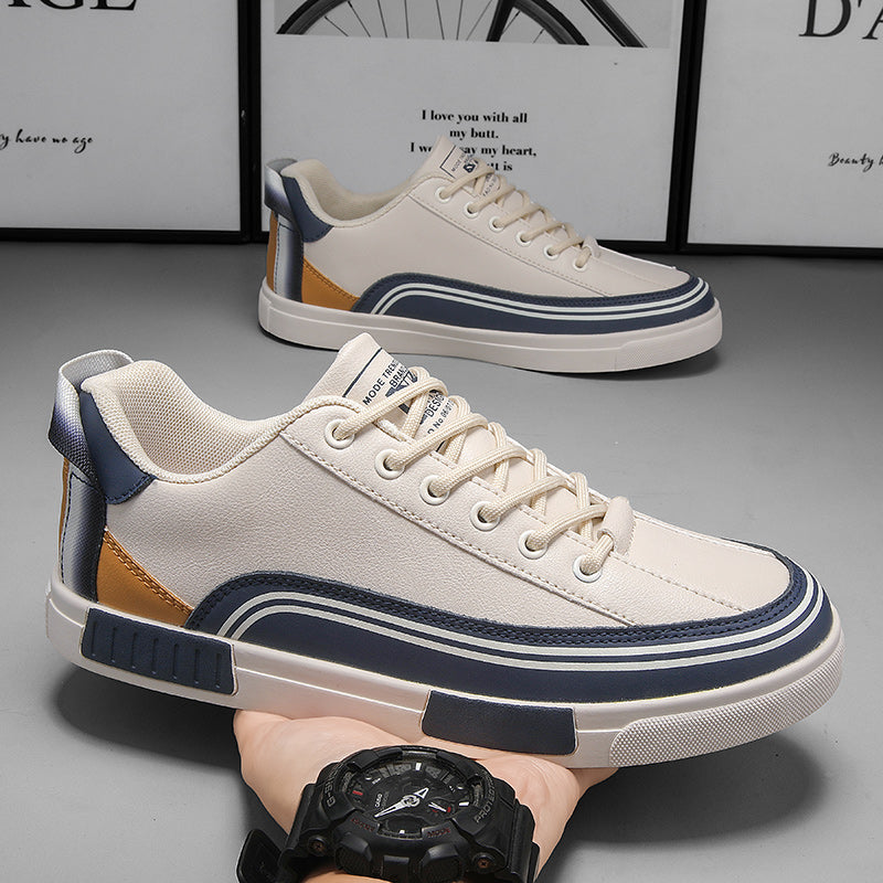 Bergen Vegan Leather Sneakers with Cushioned Insole and Durable Rubber Outsole for Urban Style