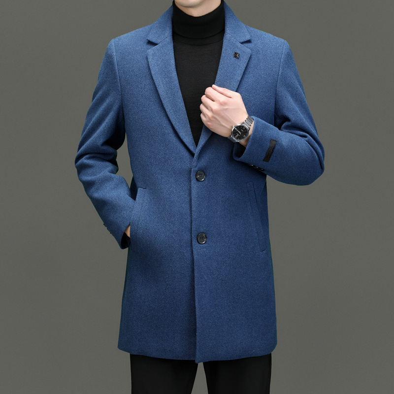 Men's Premium Wool Overcoat - Tailored Fit, Versatile Style for Formal or Casual Wear