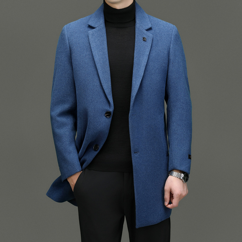Men's Premium Wool Overcoat - Tailored Fit, Versatile Style for Formal or Casual Wear
