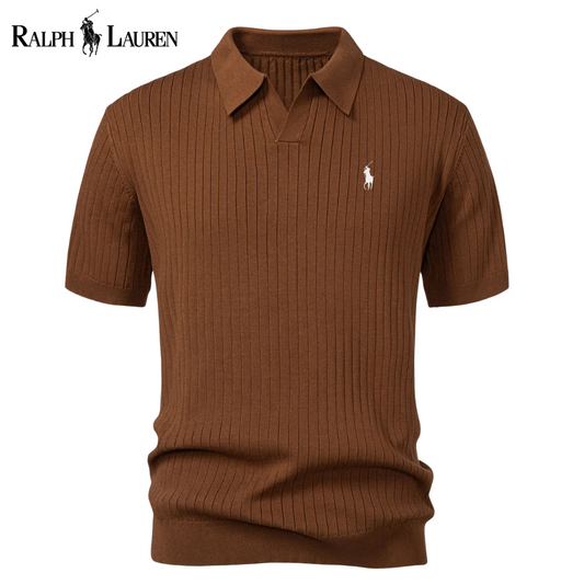 Polo RL™ a Maglia con Scollo a V e Righe