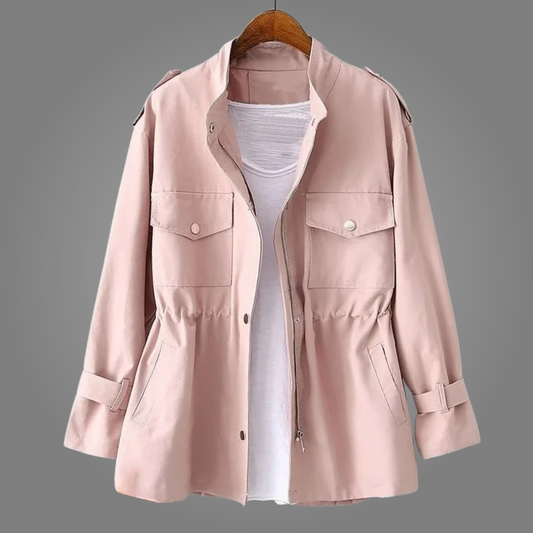 Amelie Women's Utility Jacket, Water-Resistant, Relaxed Fit with Drawstring Waist