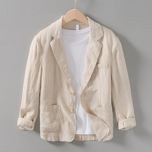 Alessio Men's Lightweight Linen Blazer - Unstructured, Breathable, Casual & Semi-Formal Wear